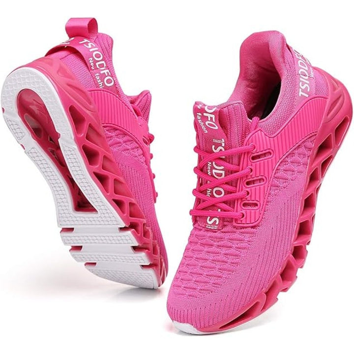 New Tsiodfo Womens Size 11 Hot Pink Lace Up Sport Running Walking Athletic Shoes