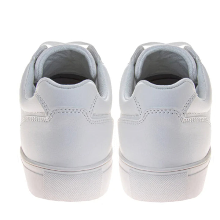 New Perry Ellis Mens Size 10.5 White Faux Leather Lace Up Low Top Sneaker Shoes