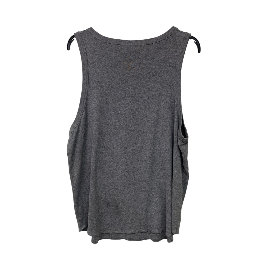 Upcycled Hand Printed Mens XL Pool Babe PolyCotton Tank Top T Shirt