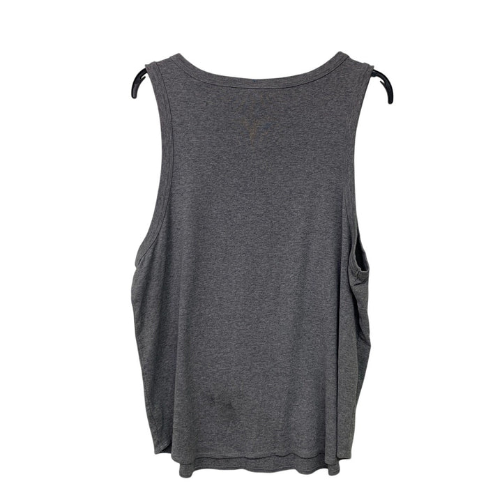 Upcycled Hand Printed Mens XL Pool Babe PolyCotton Tank Top T Shirt