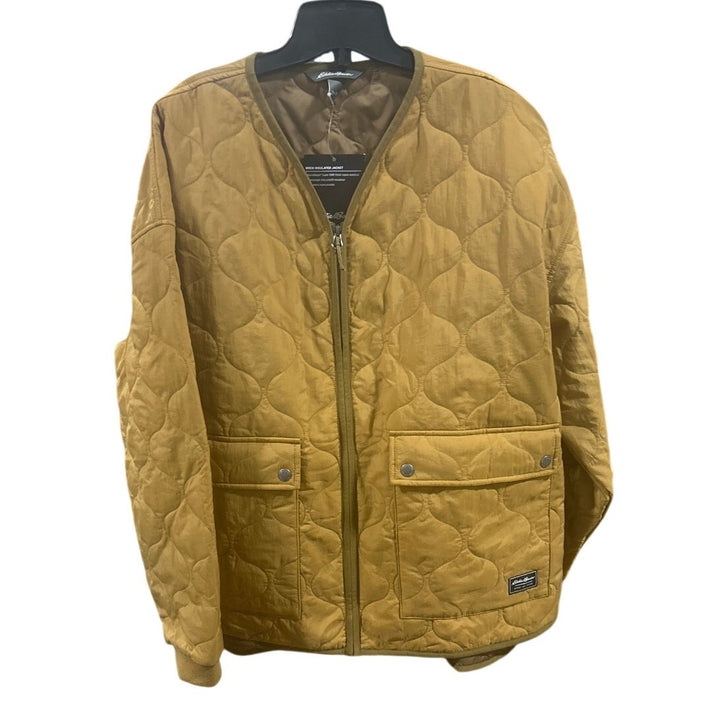 New Eddie Bauer Womens Tawny Gold Full Zip Wren Insulated Polyfill Jacket