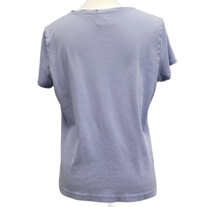 Hand Printed Upcycled Womens Large Bluey Bingo Easter Egg Short Sleeve Tee