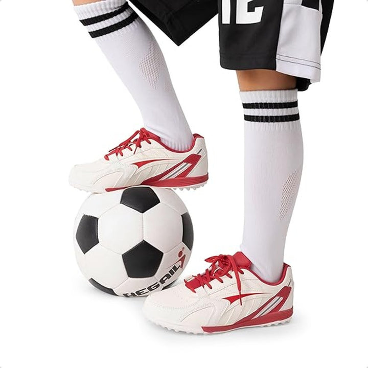 Dream Pairs Kids Size 13 White Red Soccer Baseball Softball Cleat Athletic Shoes