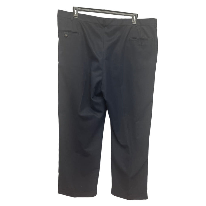 Haggar Collections Mens 44 X 29 Polyester Pleated Front Hook &amp; Eye Career Pants