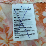 New American Eagle Womens Medium Adjustable Strap Floral Ruched Cotton Dress