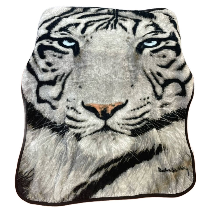 Northwest Rachel Stribbling Wild White Snow Tiger Soft Animal Throw Blanket