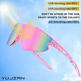 New YuJian 3 Pack Kids UV Protection Blue Pink Green Youth Sunglasses w Case