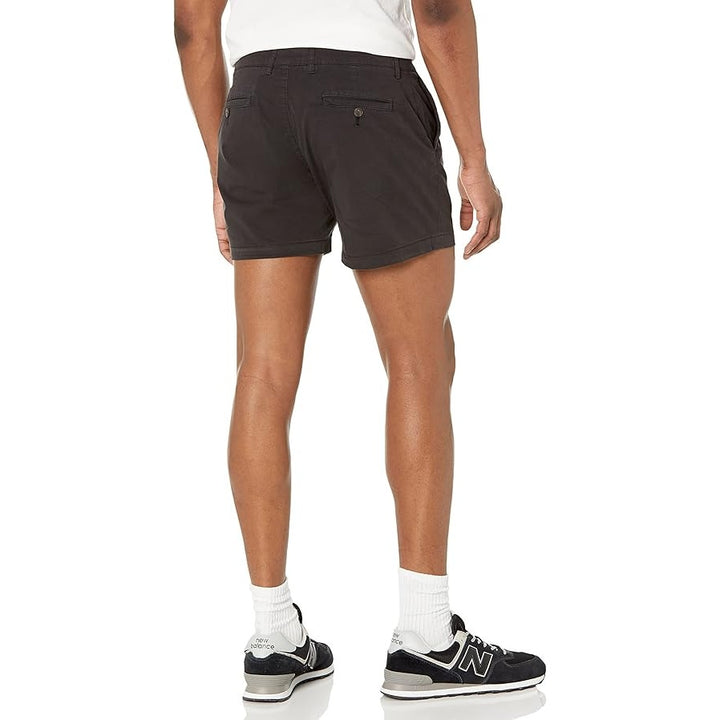 NWT New Amazon Essentials Size 36 Black Cotton Blend Slim Fit Chino Shorts