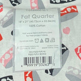 New Create It 18"X21" Valentine Puppy Dog Cotton Fat Quarter FQ Quilting Fabric