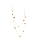 4 New Shiny Silver Gold Black Matte Waterfall Beaded Opera Length Necklace Lot