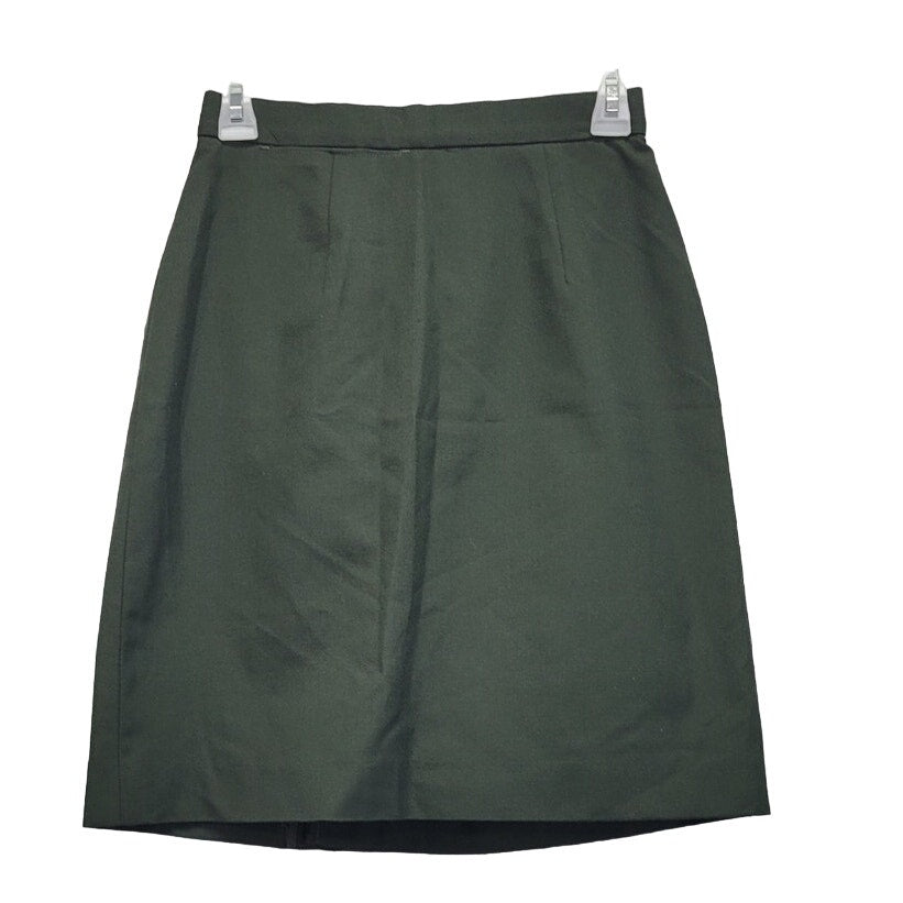 DSCP Omega Apparel Womens Size 8MT Olive Green Polyester Wool Pencil Skirt
