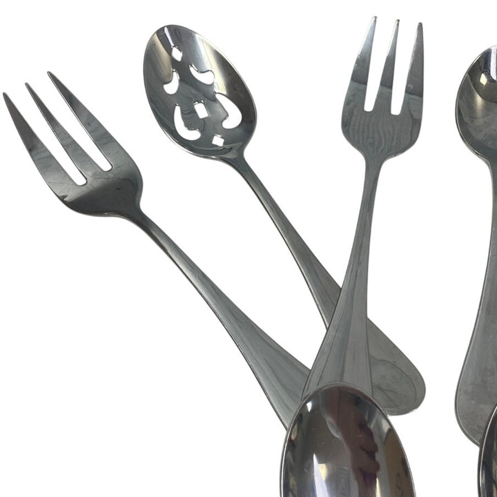 Lot of 13 Cambridge Silverware Serving Slotted Spoons Forks Serve Flatware