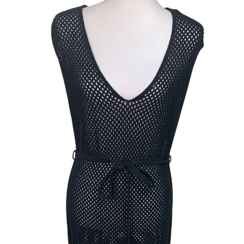 New Aerie Womens XS Crochet Mesh Swim Coverup Maxi Dress Crochet Pullover Cape