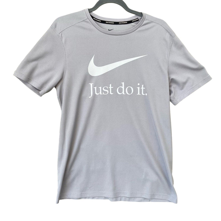 Nike Womens Medium 100% Polyester Dri Fit Just Do It Short Sleeve Athletic Tee