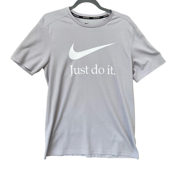 Nike Womens Medium 100% Polyester Dri Fit Just Do It Short Sleeve Athletic Tee