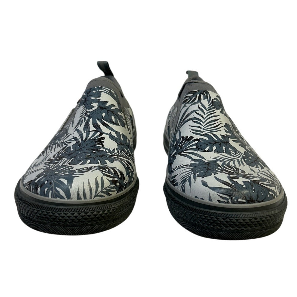Showave Womens Size 10 Gray Fern Leaf Closed Round Toe Waterproof Garden Shoes