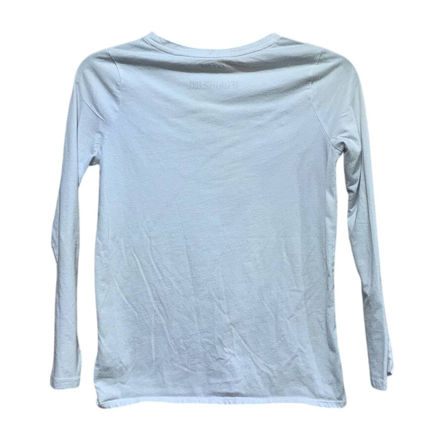 Hand Printed Upcycled Child Large (10/12) Dragonfly Long Sleeve Crew Neck Tee