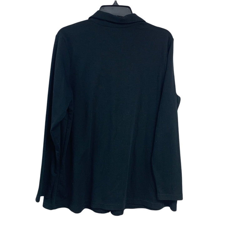 In Due Time Maternity Womens XL Black Long Sleeve Button Up Collared Jacket