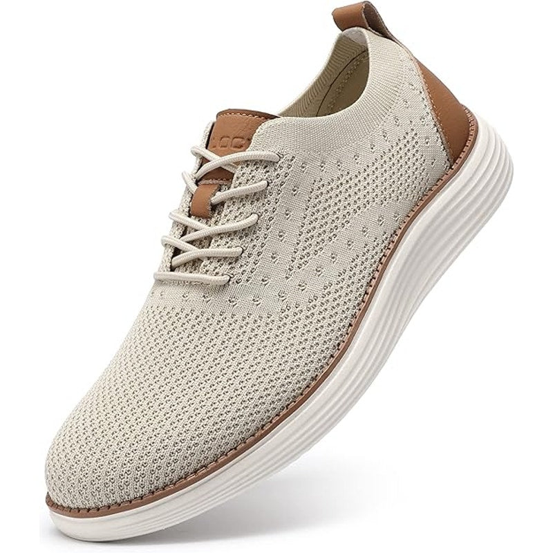 New Vilocy Mens 8 Light Gray Mesh Lace Up Lightweight Oxford Sneaker Shoes