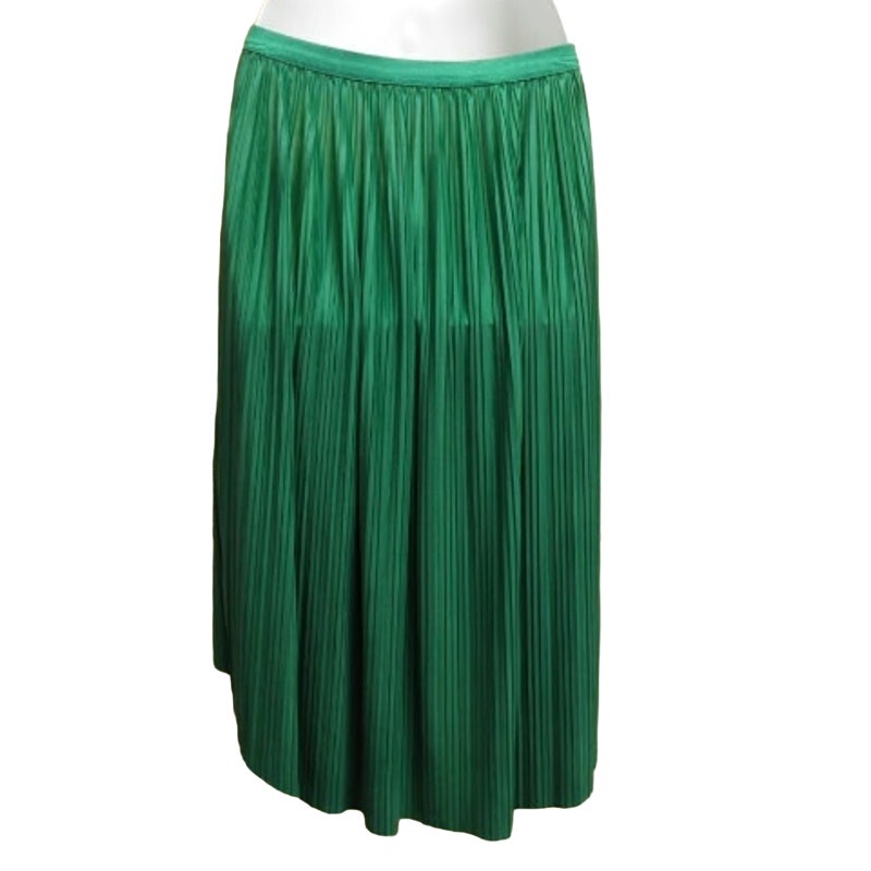Xhilaration Womens Medium Reversible Green Lime Pleat Hi Lo Elastic Waist Skirt