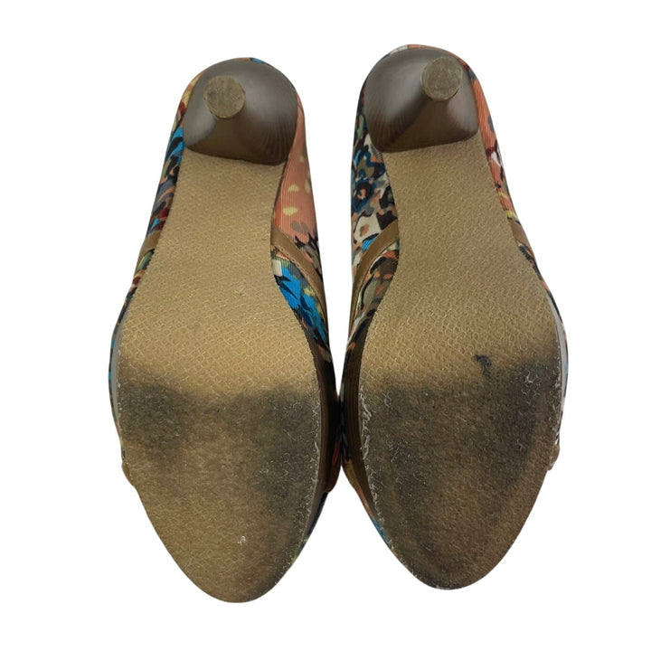 Madden Girl Alexsa Womens US Size 6.5 Colorful Animal Print High Platform Heels