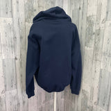 Hand Printed Upcycled Mens XL Wild Tiger Cotton Blend Sweatshirt Hoodie Jacket