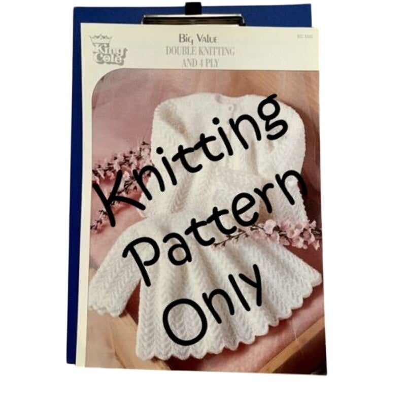 New King Cole KC650 Big Value DK Baby Dress &amp; Coat Sweater Knitting Pattern