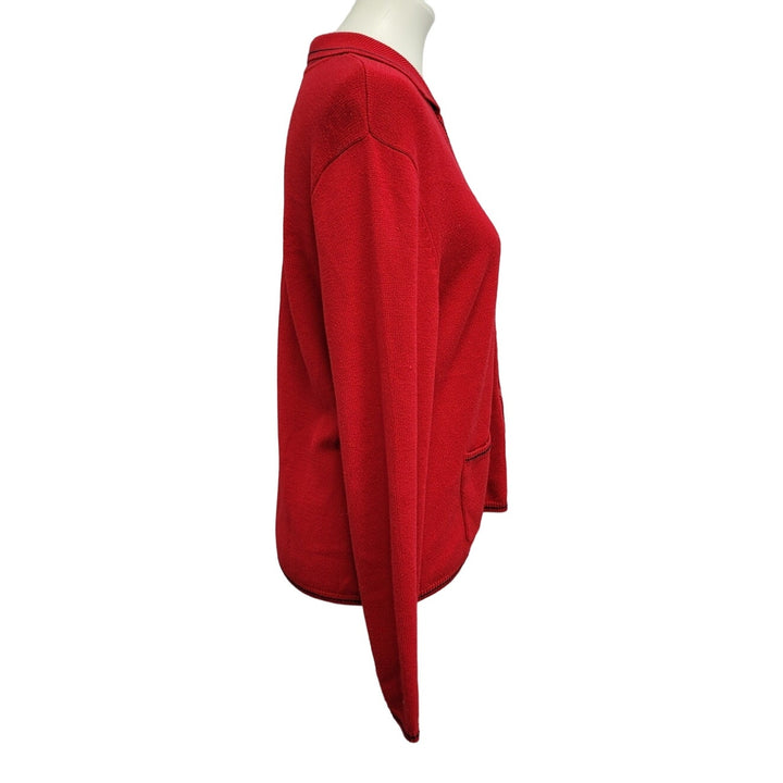 Emma James Womens Medium Acrylic Cotton Long Sleeve Button Up Cardigan Sweater