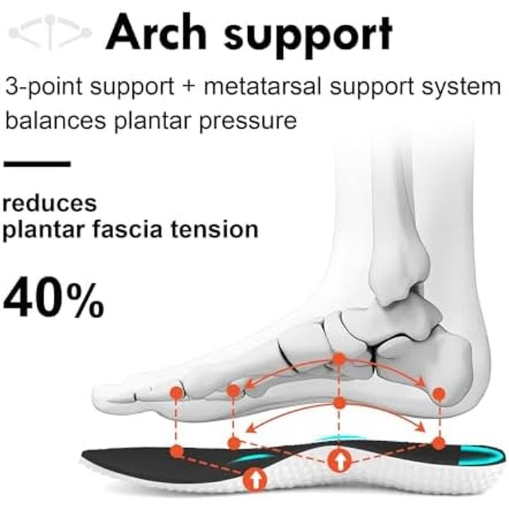 Jackshibo Mens Size 12 Gray Slip On Wide Toe Box Arch Support Athletic Shoes