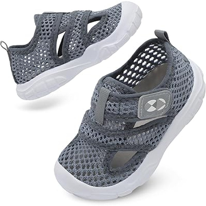 Centipede Demon Toddler Boys Size 9 Gray Water Sandal Latch &amp; Hook Close Shoes