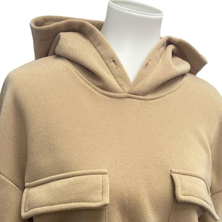 New Look Womens Large Long Sleeve Cotton Blend Cropped Sweatshirt Hoodie