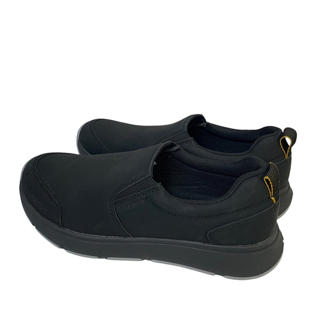Gerry Mens Size 10.5 Black Faux Leather Slide On Moc II Comfort Sneakers Shoes