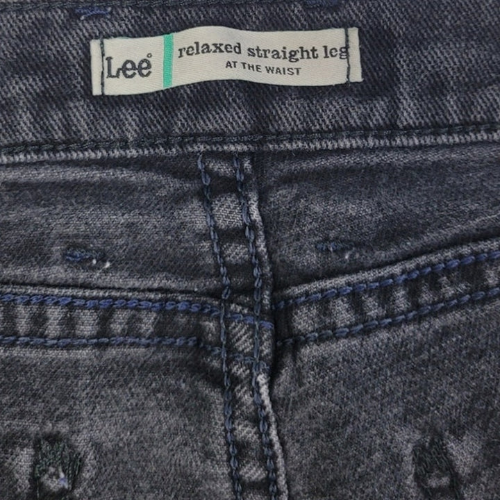 Lee Womens 12 Stretch Cotton Long Relaxed Fit Straight Leg Denim Jeans w Pockets