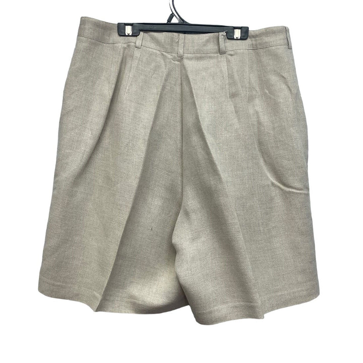 Designs Lane Bryant Womens Plus Size 18 Linen Rayon Blend Career Tan Shorts