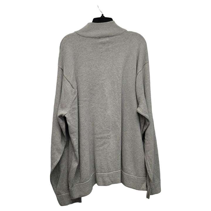 Arrow Mens XXL 100% Cotton Textured Mini Stipes Long Sleeve Zip Up Sweater