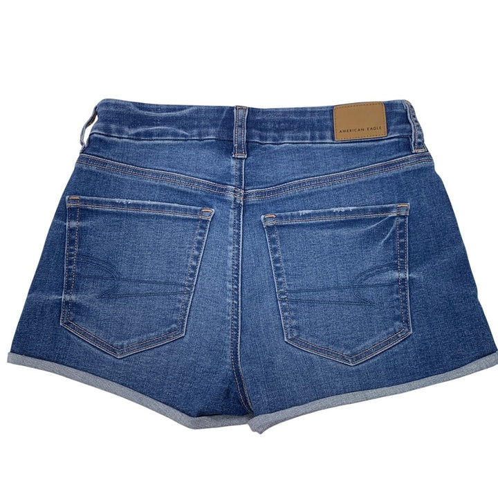New American Eagle Womens Size 2 Stretch Curvy High Rise Shortie Jean Shorts