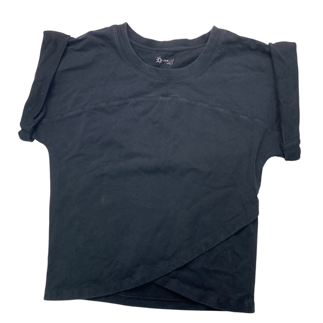 New Offline by Aerie Womens Small Short Sleeve Crew Neck Athletic Faux Wrap Top