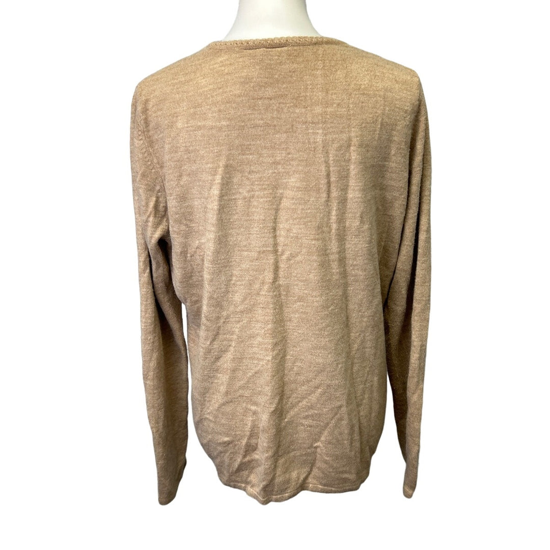 Basic Editions Womens Medium 100% Acrylic Long Sleeve Crew Neck Sweater
