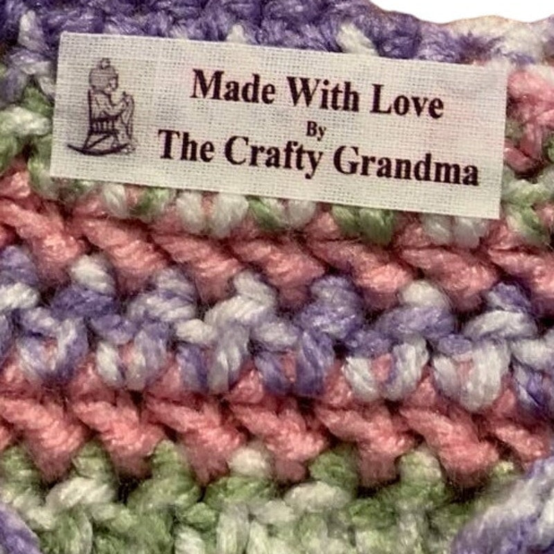 Handmade Crocheted The Crafty Grandma Pastel Short Sleeve Girls 3T Tunic Sweater