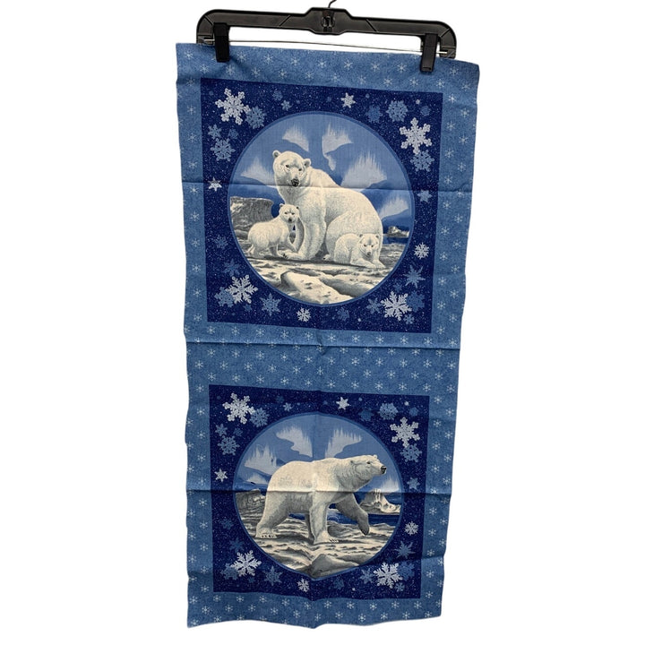 3 Polar Bear Orca Whale Ocean Printed Quilt Blocks Craft Fabric Quilting Squares