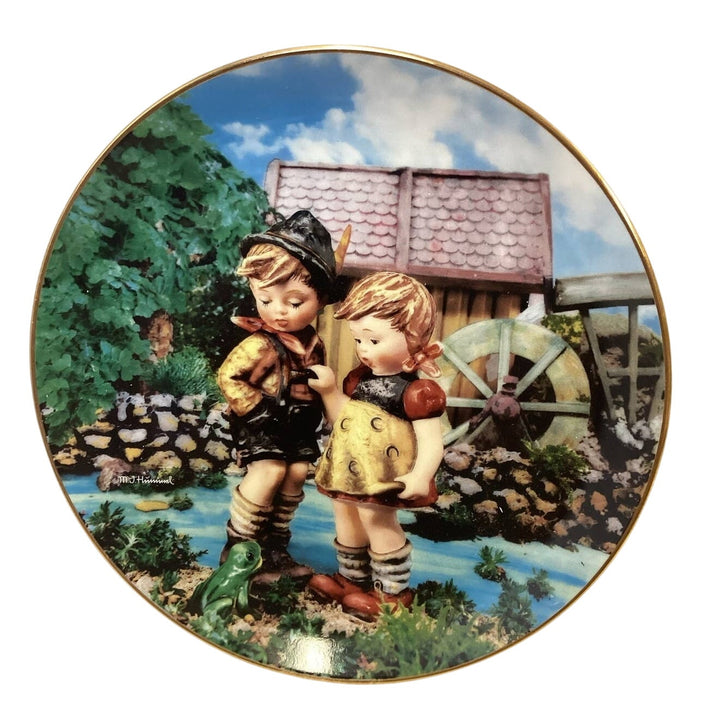 1989 Vintage Danbury Mint Hello Down There Boy Girl Collectible Ceramic Plate