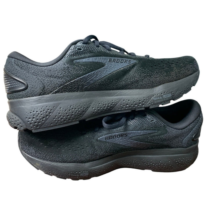 Brooks Mens Size 11.5 Ghost 16 Black Mesh Lace Up Neutral Walking Running Shoes
