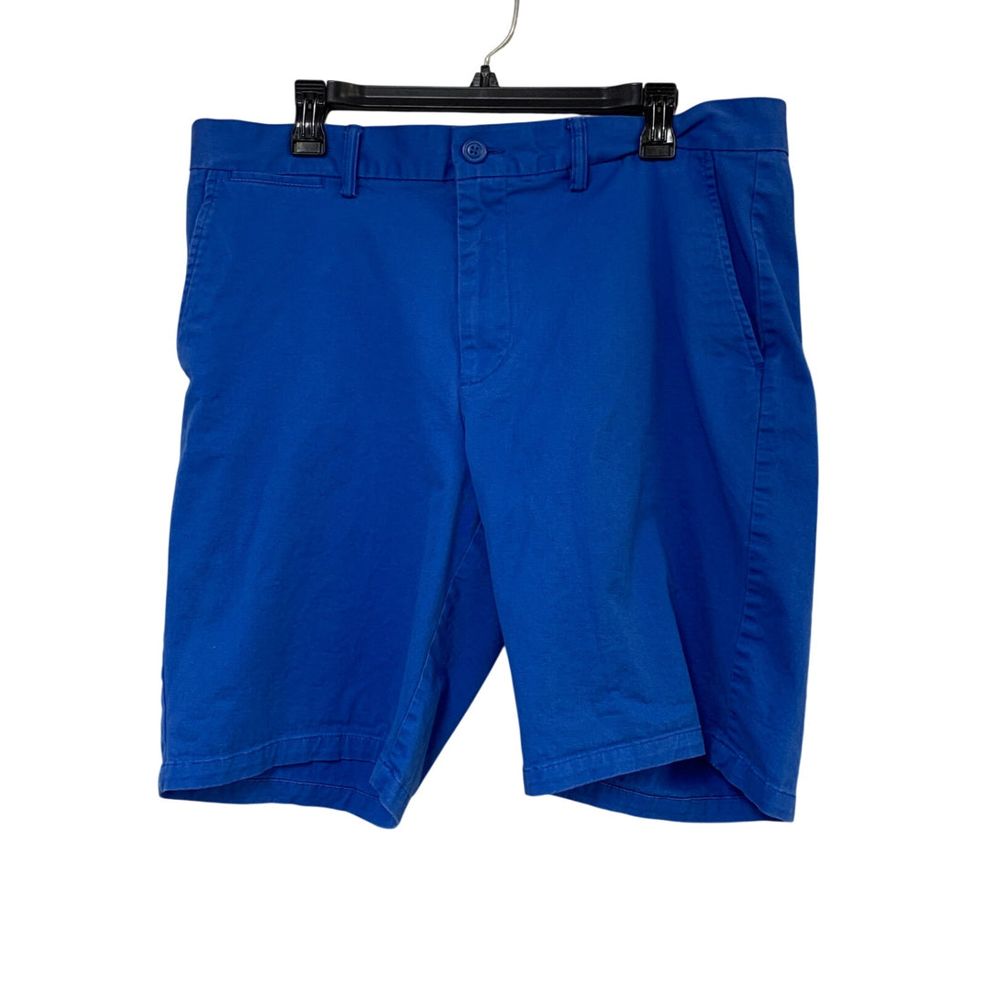 Lot of 2 Old Navy Club Room Men Size 36 Sail Boat Solid Blue Cotton Blend Shorts