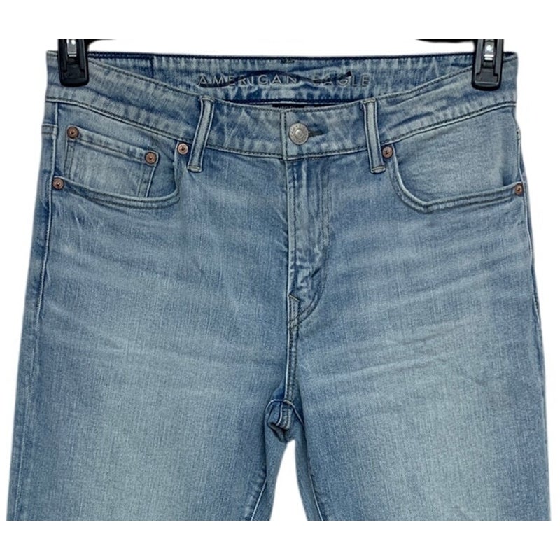 New American Eagle Mens 32 X 34 Airflex Original Boot Cut Denim Blue Jeans