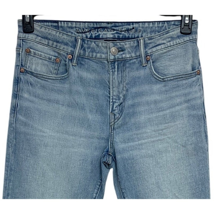New American Eagle Mens 32 X 34 Airflex Original Boot Cut Denim Blue Jeans