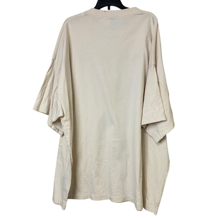 New Hand Printed Womens XL We Love Because He First Loved Us Oversized T Shirt