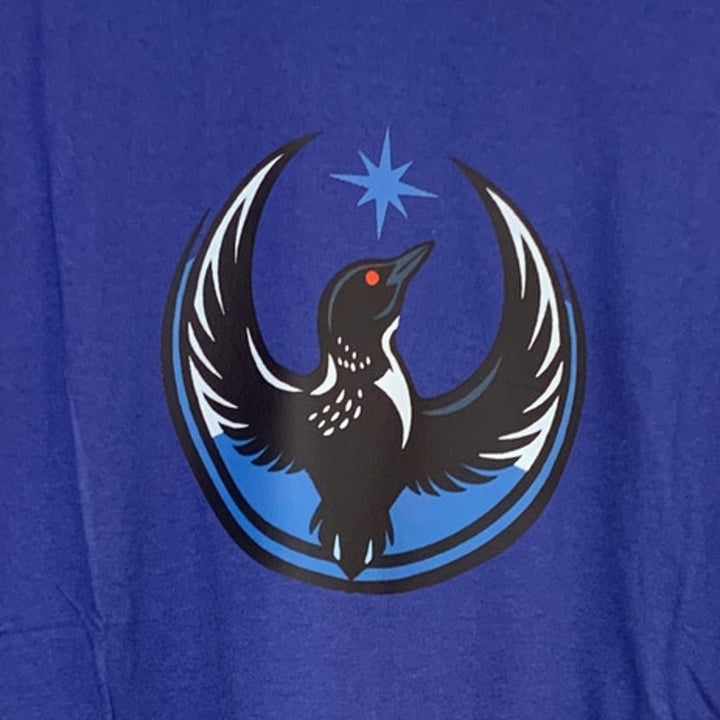 New Hand Printed Mens XL Blue Minnesota Rebel Alliance Bird Anti-Ice Protest Tee