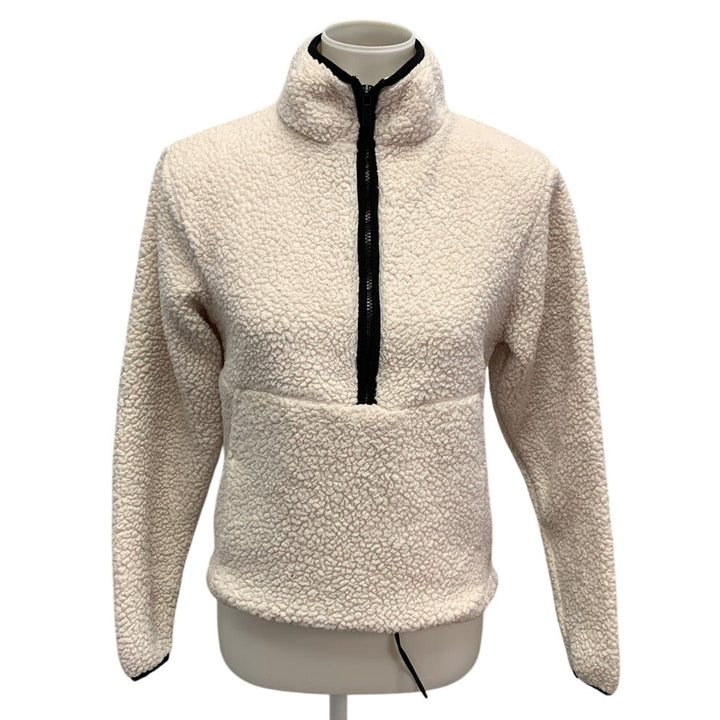 No Boundaries Juniors XS Polyester Sherpa Feel Long Sleeve Half Zip Pullover