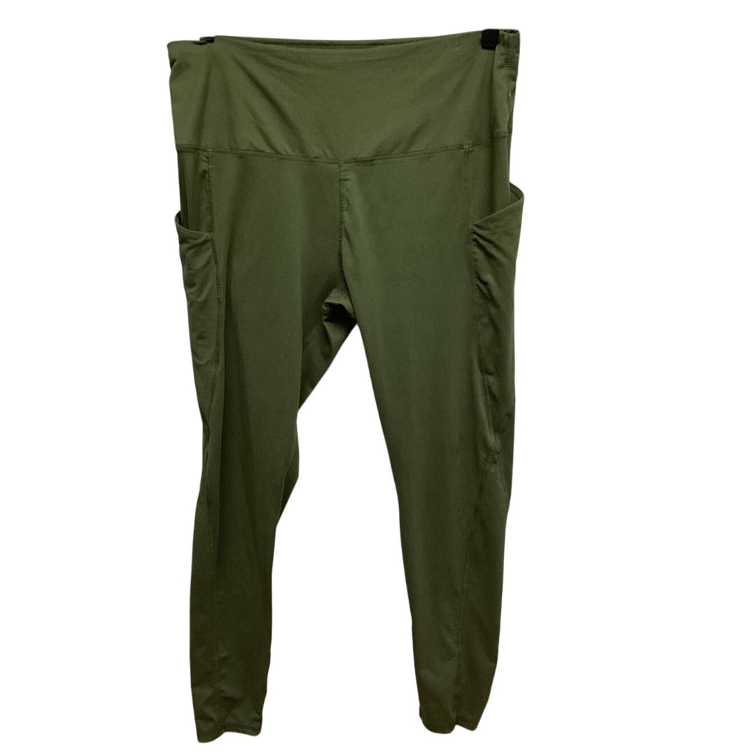 2 Womens XXL Athletic Stretchy Leggings Polyester Spandex Blend Pants w Pockets