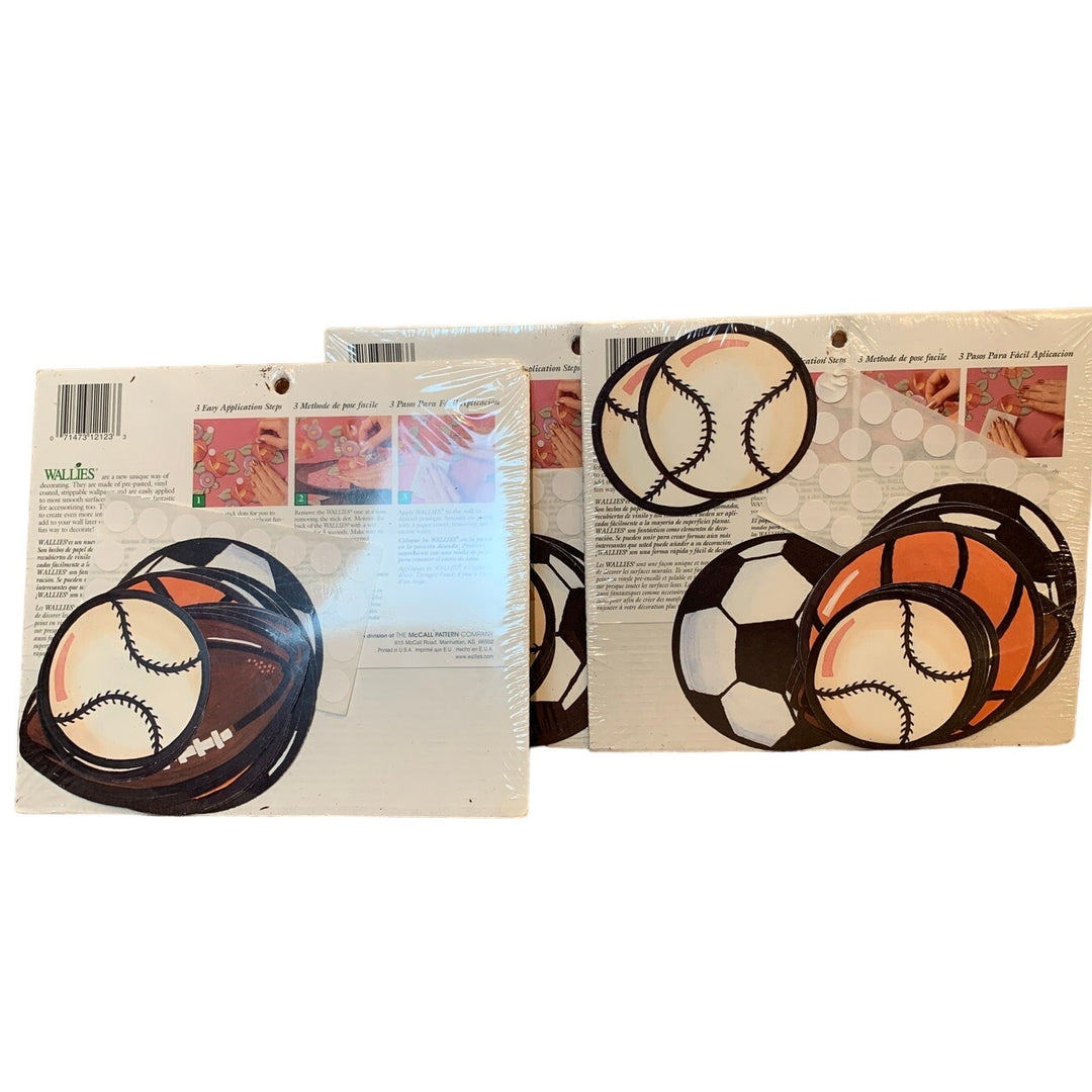 New Wallies Sport Themed Basketball Soccer Football Baseball Prepasted Wallpaper